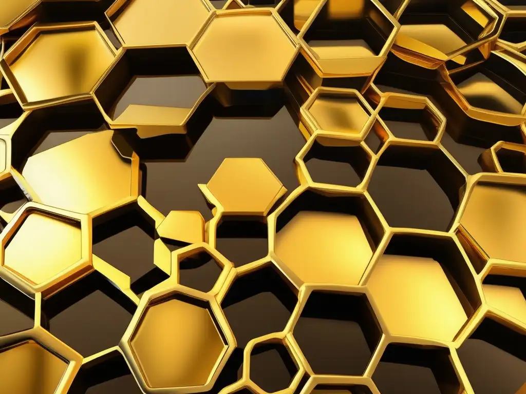 Significado simbólico de la abeja en Grecia: Detallada imagen en 8K de panal dorado, capturando su geometría y la belleza de la naturaleza