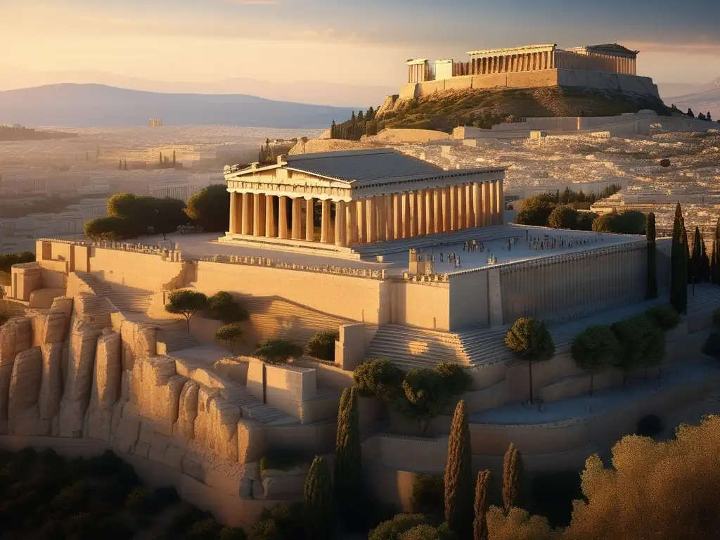 Contrastes sociales en polis griegas: Acropolis de Atenas, Grecia