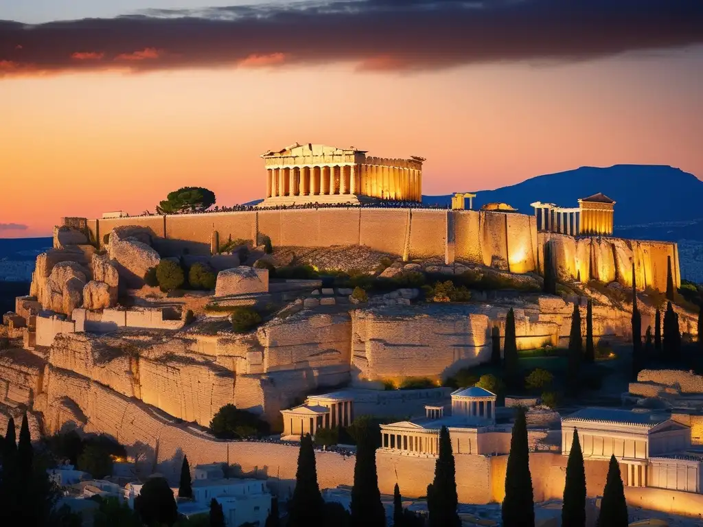 Atardecer en la Acrópolis de Atenas Influencia Guerras Médicas en cultura griega: Acropolis, Atenas, Grecia, atardecer, Parthenon, historia