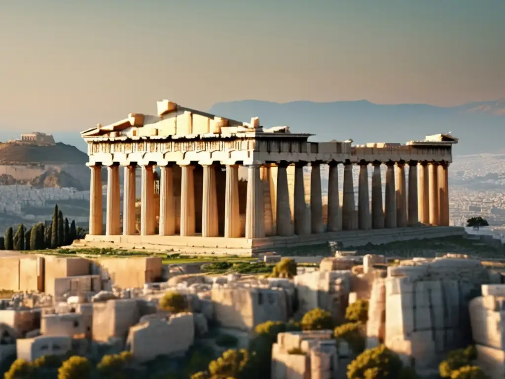 Vista impresionante de la antigua Acrópolis en Atenas, Grecia - Política internacional en la Antigua Grecia