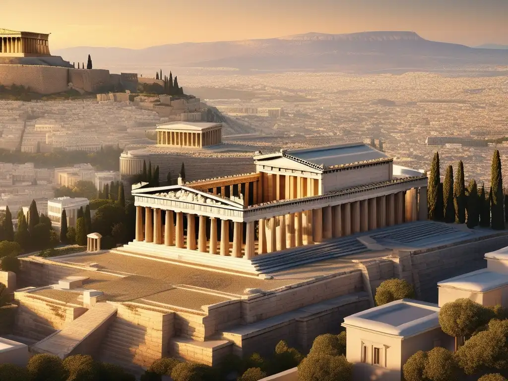 Legado cultural de la Antigua Grecia en Atenas: Acropolis de Atenas y Parthenon en detalle 8k