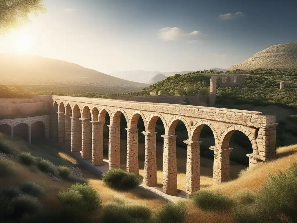 Importantes obras de ingeniería en la Antigua Grecia: Aqueductos griegos, grandiosos y fotorealistas, que fusionan con la naturaleza