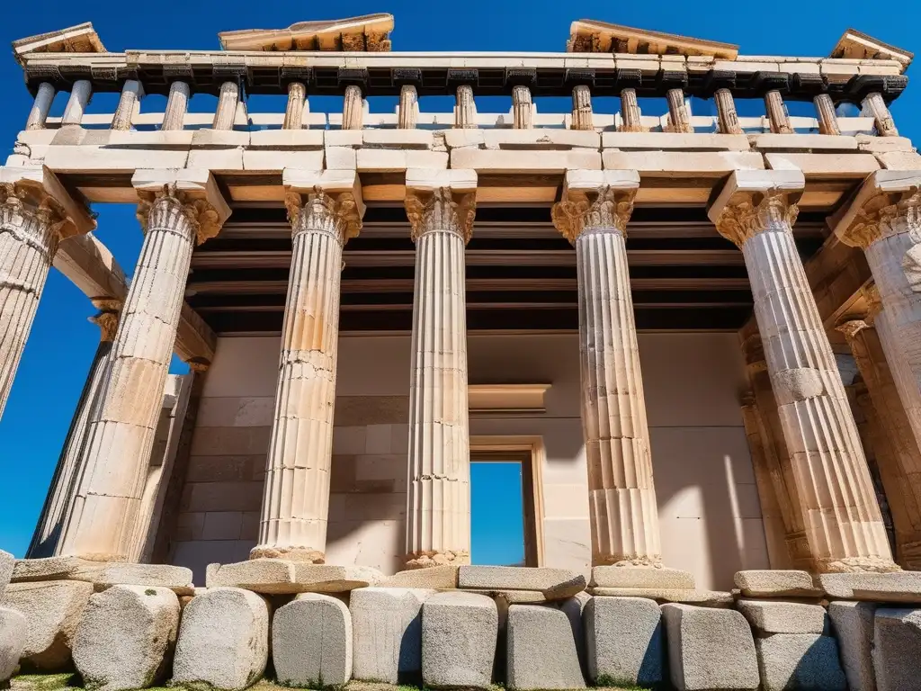 Impresionante arquitectura Ágoras Grecia, ruinas de Atenas