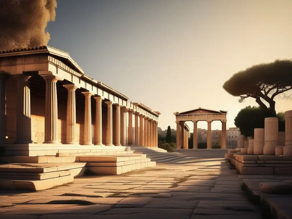 Ruinas de la antigua Ágora en Atenas, Grecia