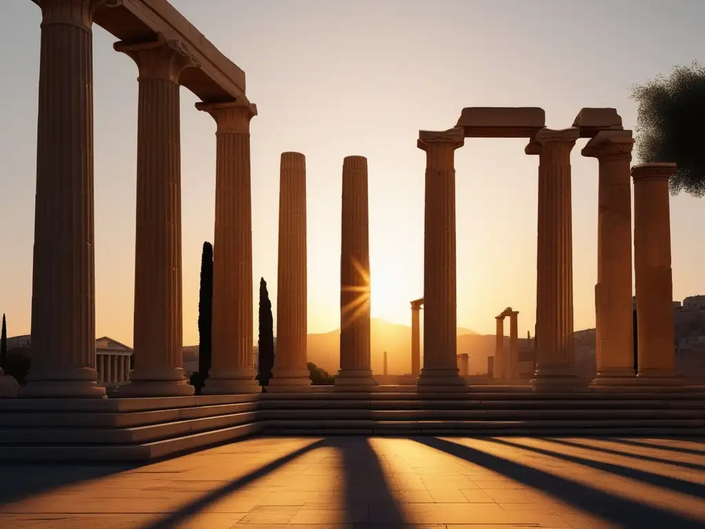 Agora de Atenas al atardecer - Importancia del Agora en la Antigua Grecia