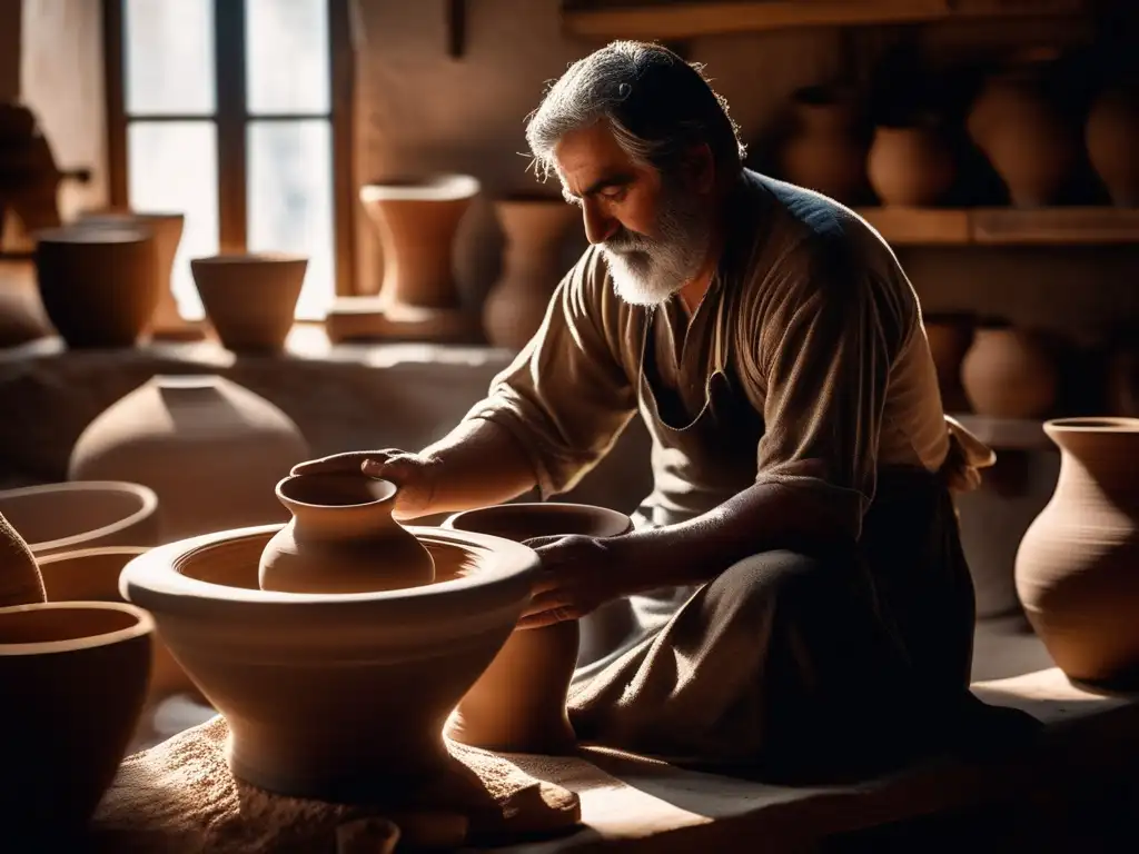 Ceramista griego en acción: Importancia de la cerámica griega
