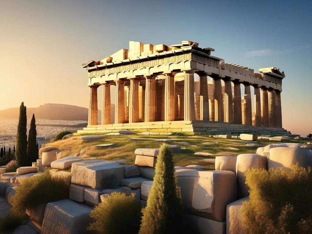 Parthenon en Atenas, Grecia: Visión justicia Solón análisis profundo