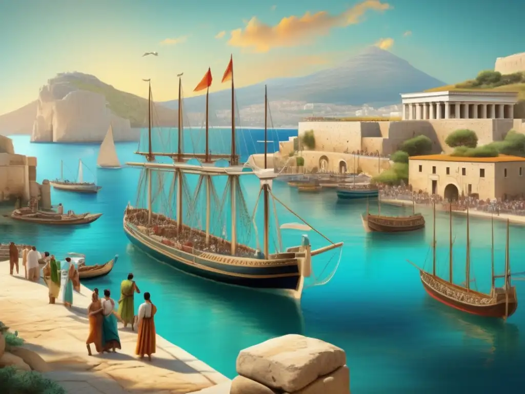 ancient greek harbor scene 35 1