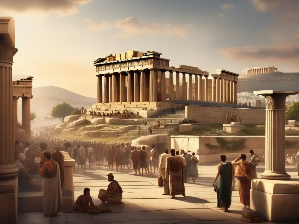 ¿Cómo nació la democracia? El fascinante viaje a la Polis de la Antigua Grecia 2 antigua atenas callejera con la majestuosa acropolis 17 1