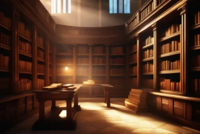antigua biblioteca griega iluminada 33 1