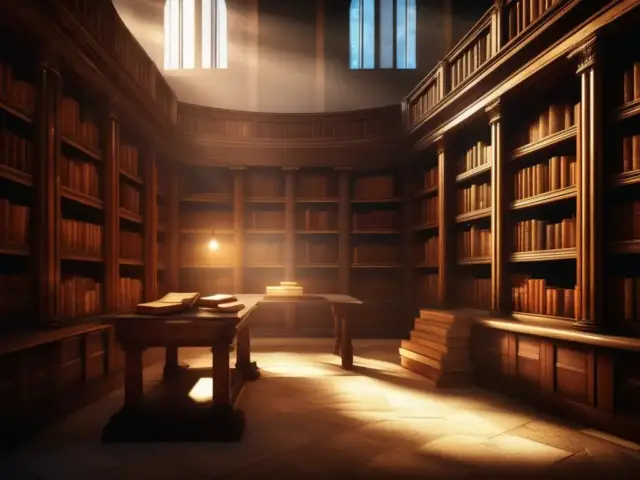 antigua biblioteca griega iluminada 33 1