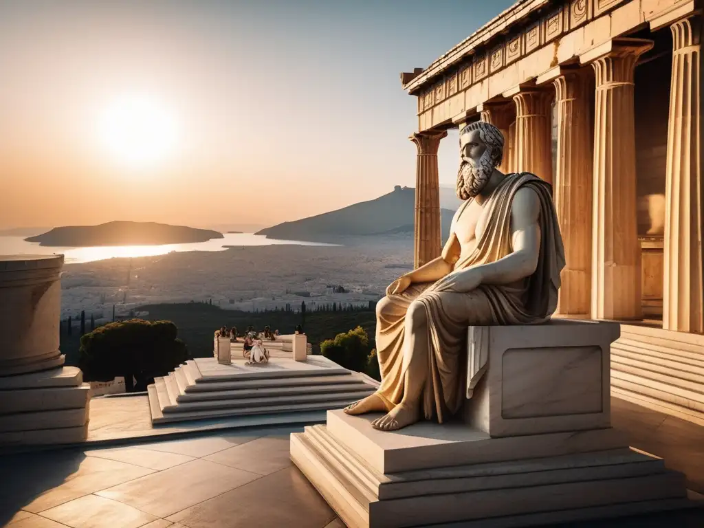 Estatua de Socrates y la majestuosidad de la antigua Grecia - Filosofía en la antigua Grecia