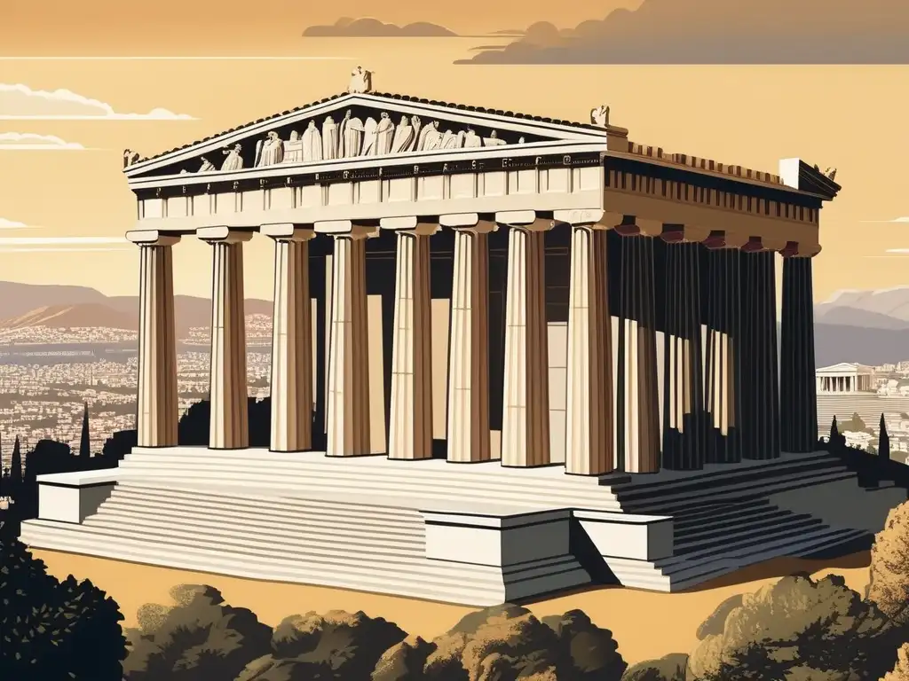 Areópago de Atenas, corte suprema de la antigua Grecia Justicia en la Polis griega: Areópago majestuoso con Acropolis al fondo