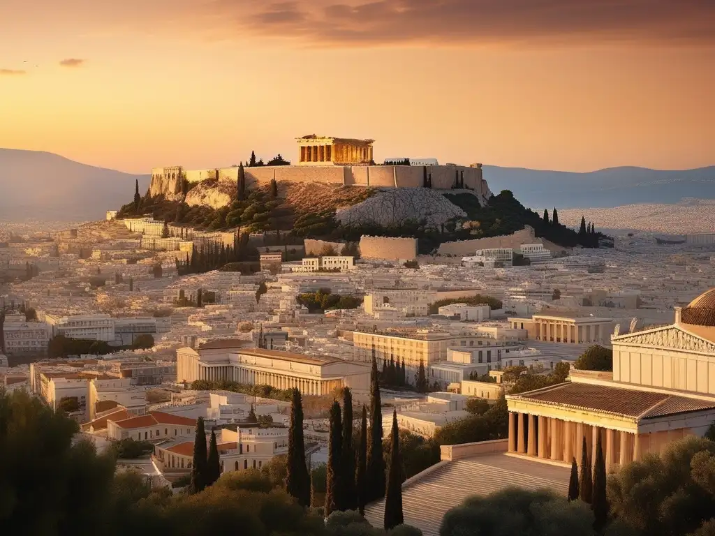 Imagen: Ritos de paso ciudadanía Atenas al atardecer