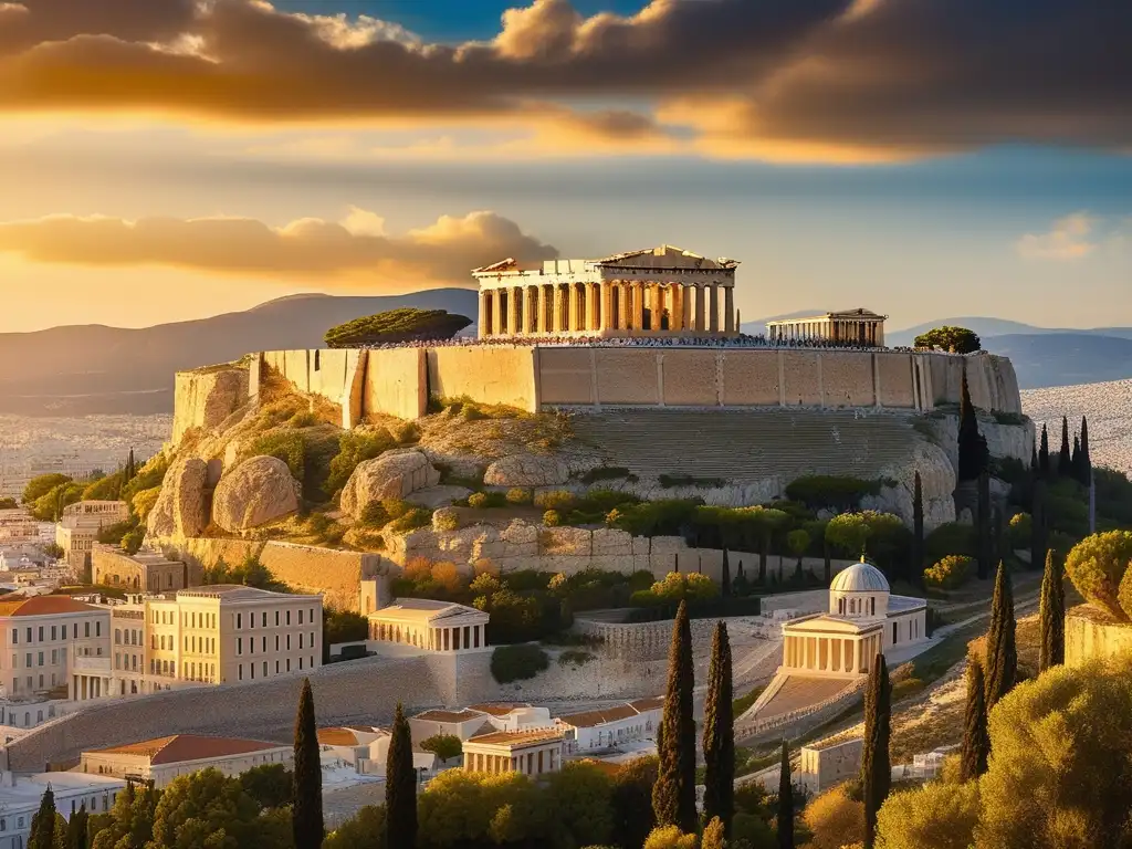 Vista impresionante de Atenas, Grecia: Parthenon, arquitectura griega y ciudad histórica - Filosofía Presocrática: Rompiendo mitos, buscando razón