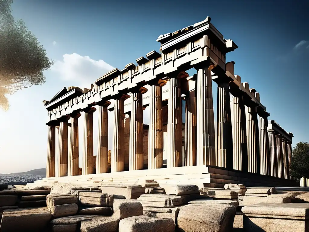 Influencia de la Antigua Grecia en ciudades modernas: Vista impresionante de Atenas, con la majestuosidad de la Acrópolis y su icónico Partenón