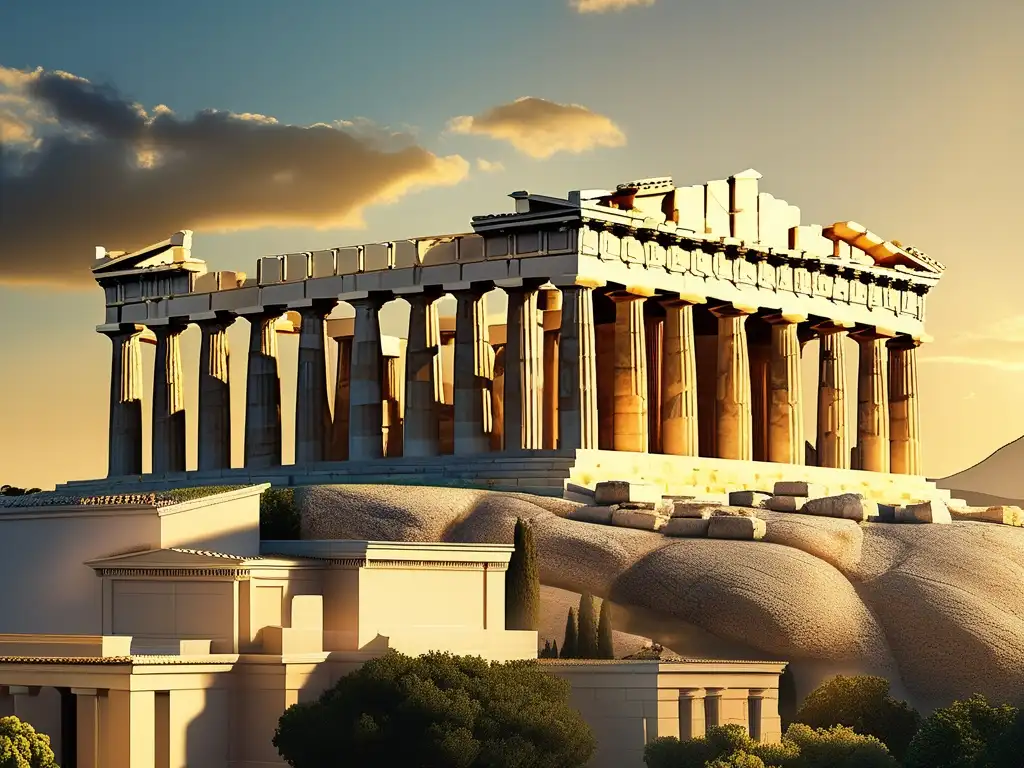 Atenas, ciudad antigua en Grecia: Parthenon, Templo de Hephaestus, Odeon de Herodes Atticus