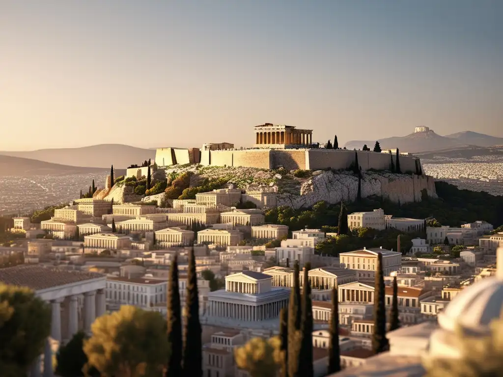 Antigua Grecia: Acropolis, Parthenon, sombras y detalles arquitectónicos