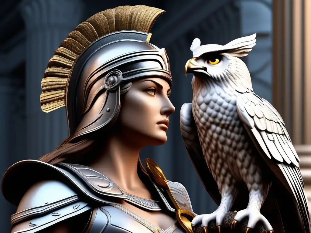 Guerrera sabia y poderosa: La diosa Atenea Influencia femenina mitos Grecia: imagen de la diosa Athena, sabiduría y guerra estratégica en mitología griega
