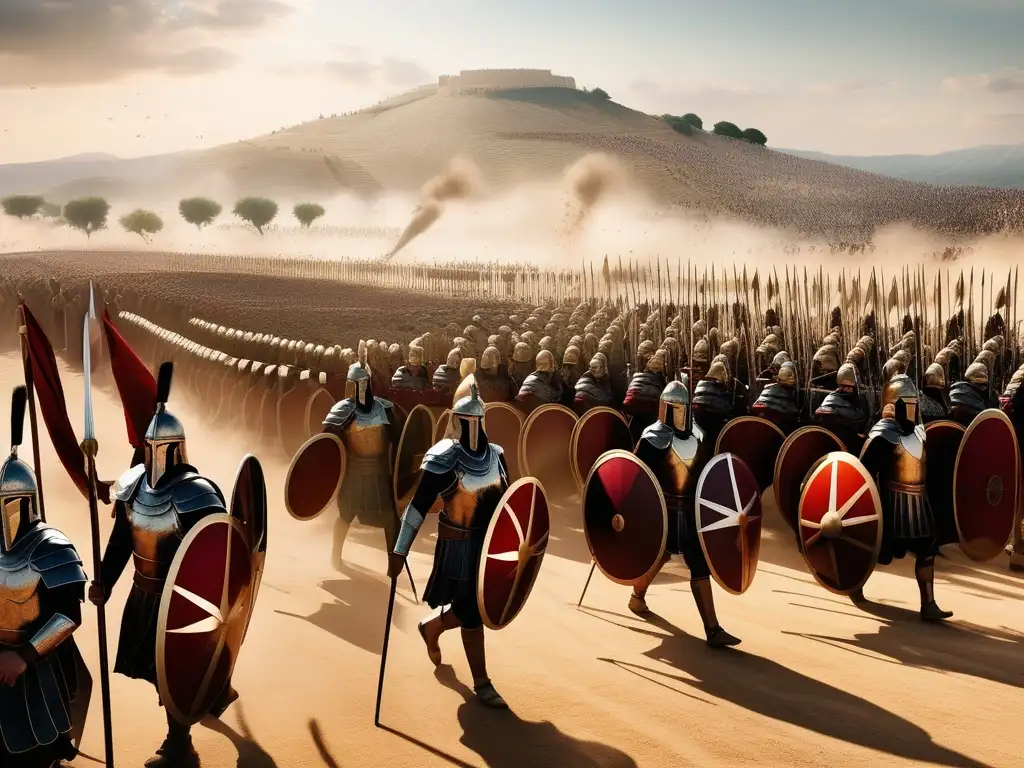 Batalla épica: Hoplitas, caballería y flota naval griega Influencia estrategia militar guerra moderna: Batalla épica entre hoplitas, caballería y flota naval griega