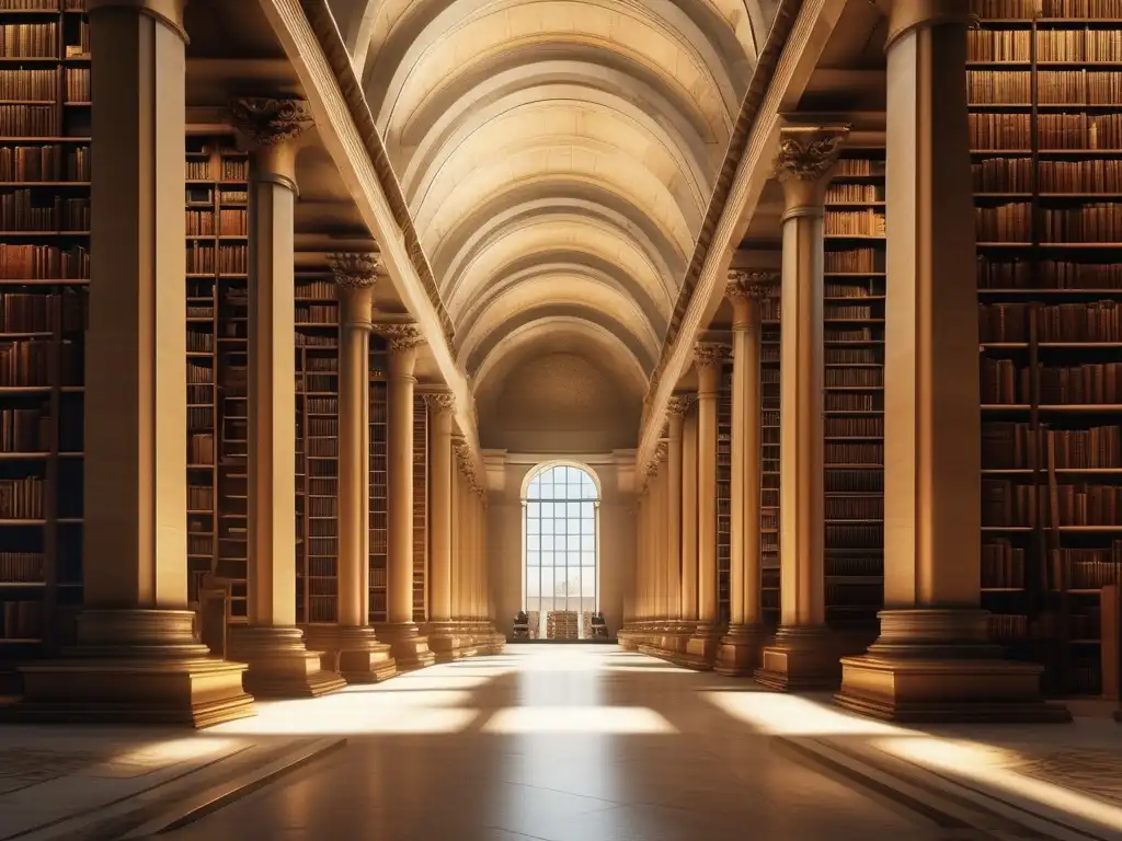 Interior de la Biblioteca de Alejandría durante Calímaco: Importancia del organizador de textos