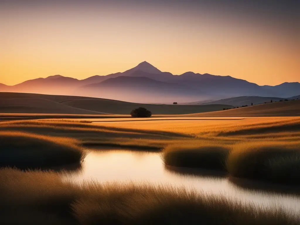 Paisaje sereno al atardecer con montañas majestuosas - Influencia Filosofía Presocrática ciencia actual