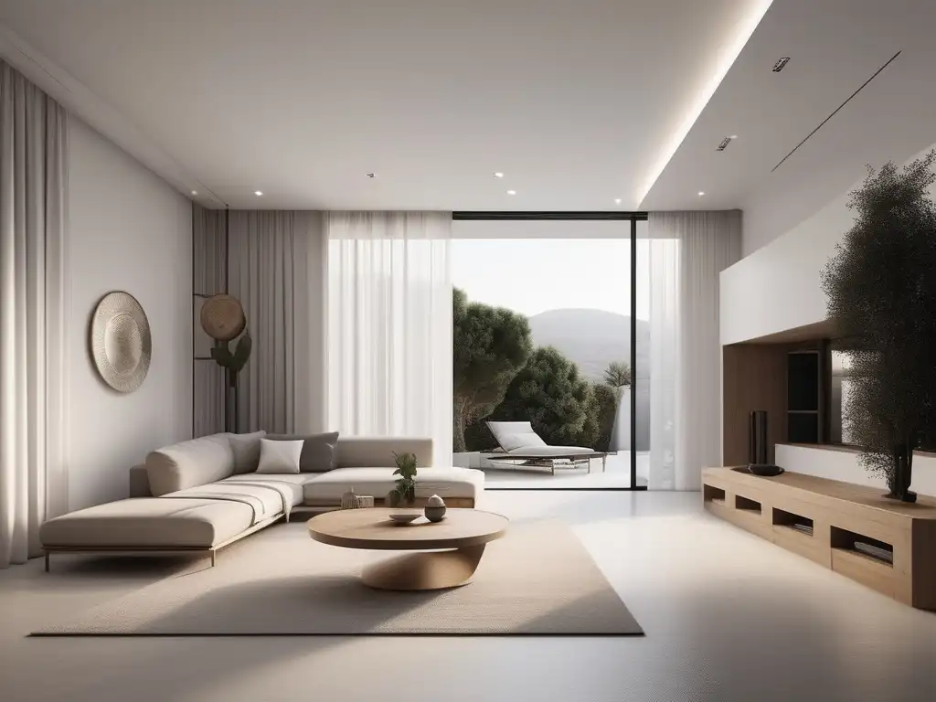 Casa griega moderna: fusión de elementos arquitectónicos antiguos y diseño contemporáneo, reflejando la importancia de la educación en el hogar griego