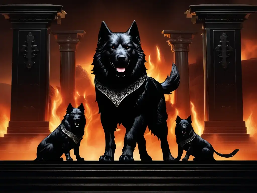 Cerberus, el leal guardián de Hades, protege el inframundo con fiereza y lealtad