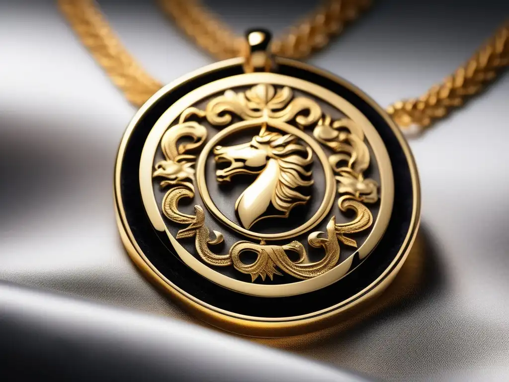 Joyas mitología griega: collar oro Medusa, Pegaso y tridente Poseidón, significado ancestral