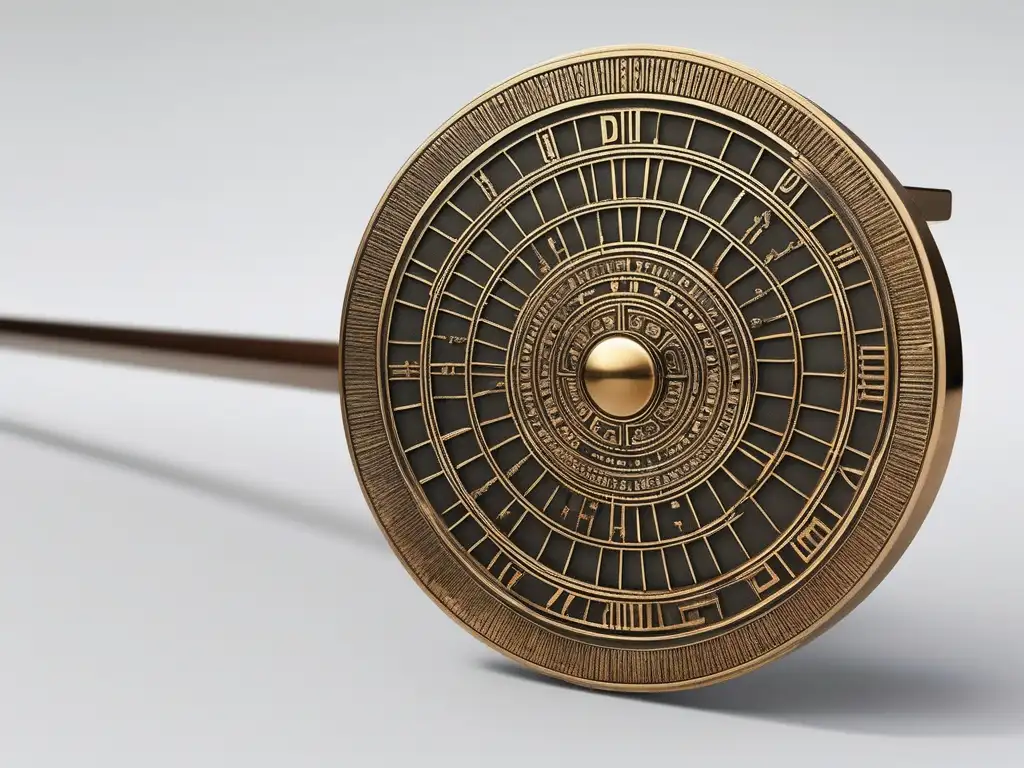 Instrumento de medición de distancias en la Antigua Grecia con detalles precisos y diseño elegante