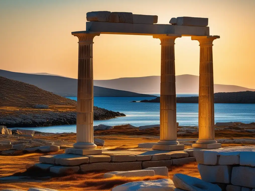 Delos, el ombligo sagrado de Grecia, bañado en luz dorada y rodeado de historia y belleza