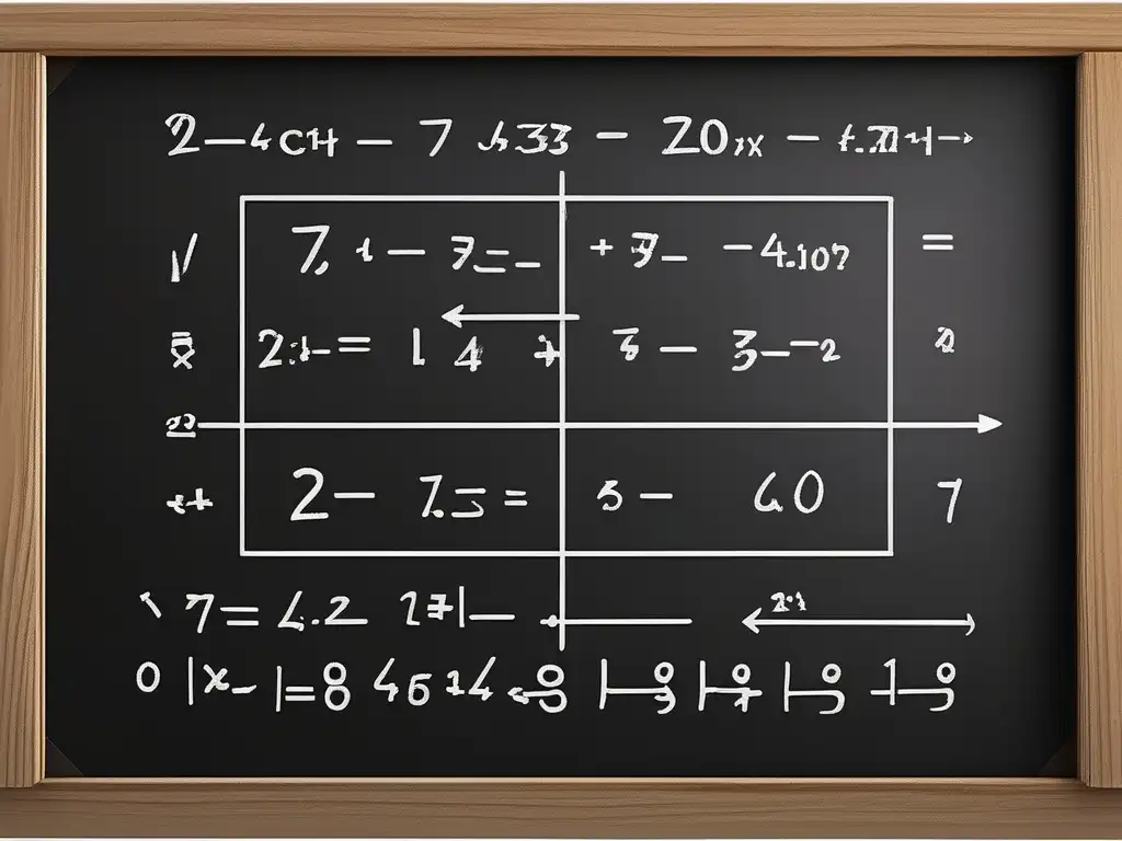 Influencia de Platón en matemática: ecuación en pizarra