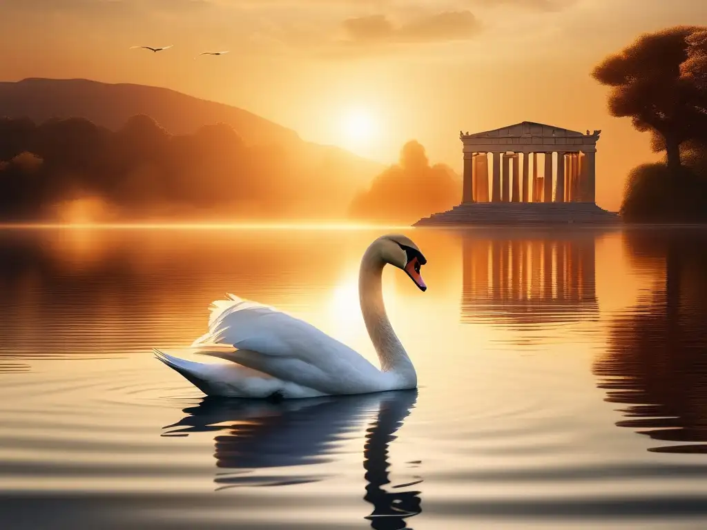 Simbolismo del cisne en Grecia: majestuosidad y serenidad en una escena cautivante