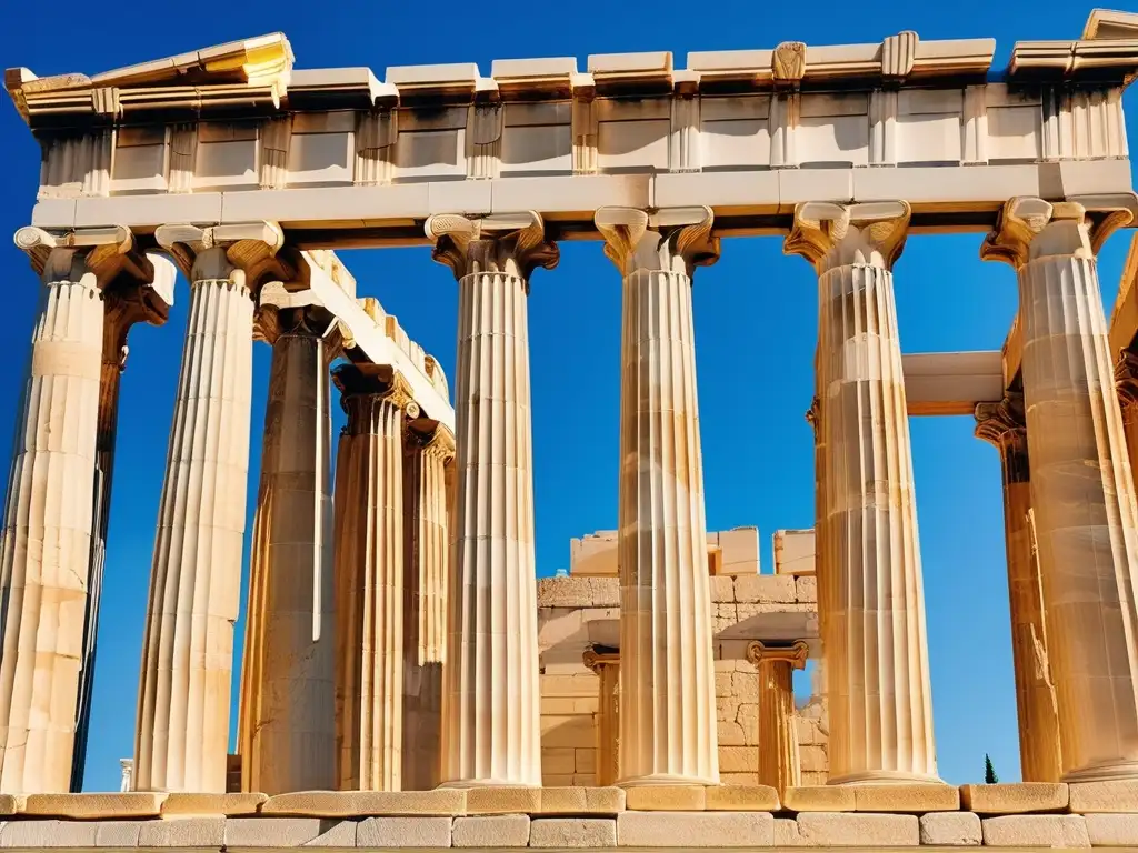 Parthenon dorado de Atenas, símbolo de la importancia del helenismo en arte y arquitectura