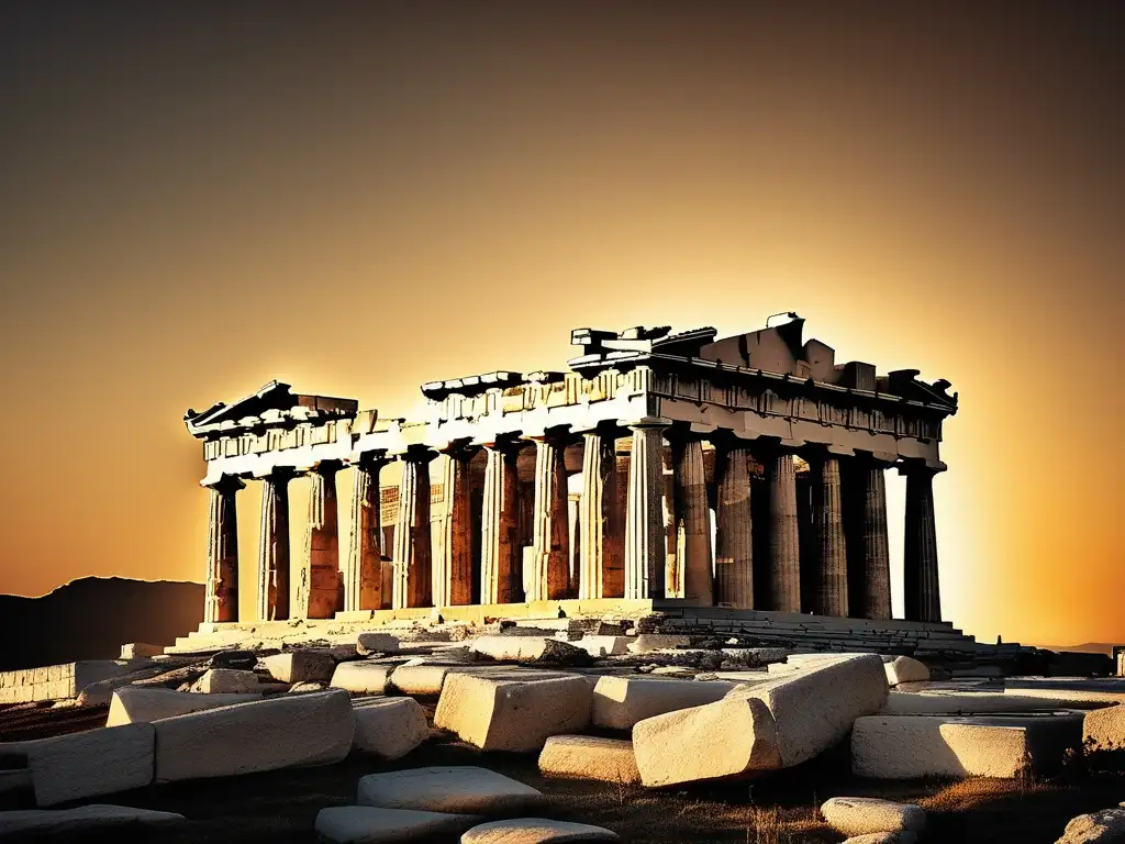 Ruinas del Parthenon en Atenas, Grecia Arcaica - Leyes Dracon