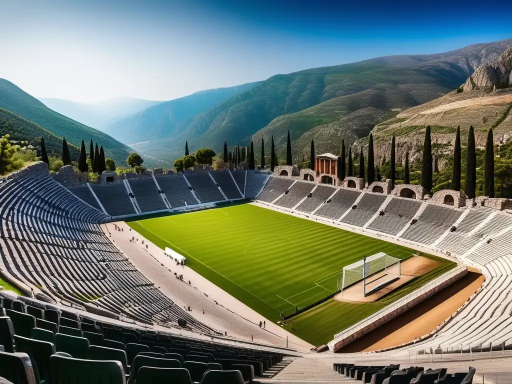 Impresionante estadio antiguo de Delphi, muestra arquitectura griega en todo su esplendor