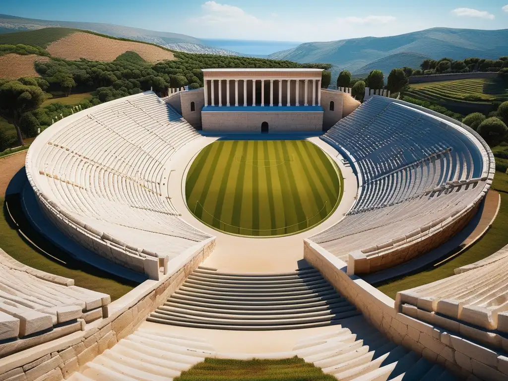 Impresionantes estadios de la Antigua Grecia: majestuosidad, arquitectura y historia en una imagen