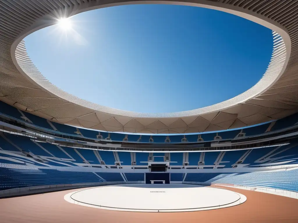 Estadio moderno con influencia de arquitectura griega