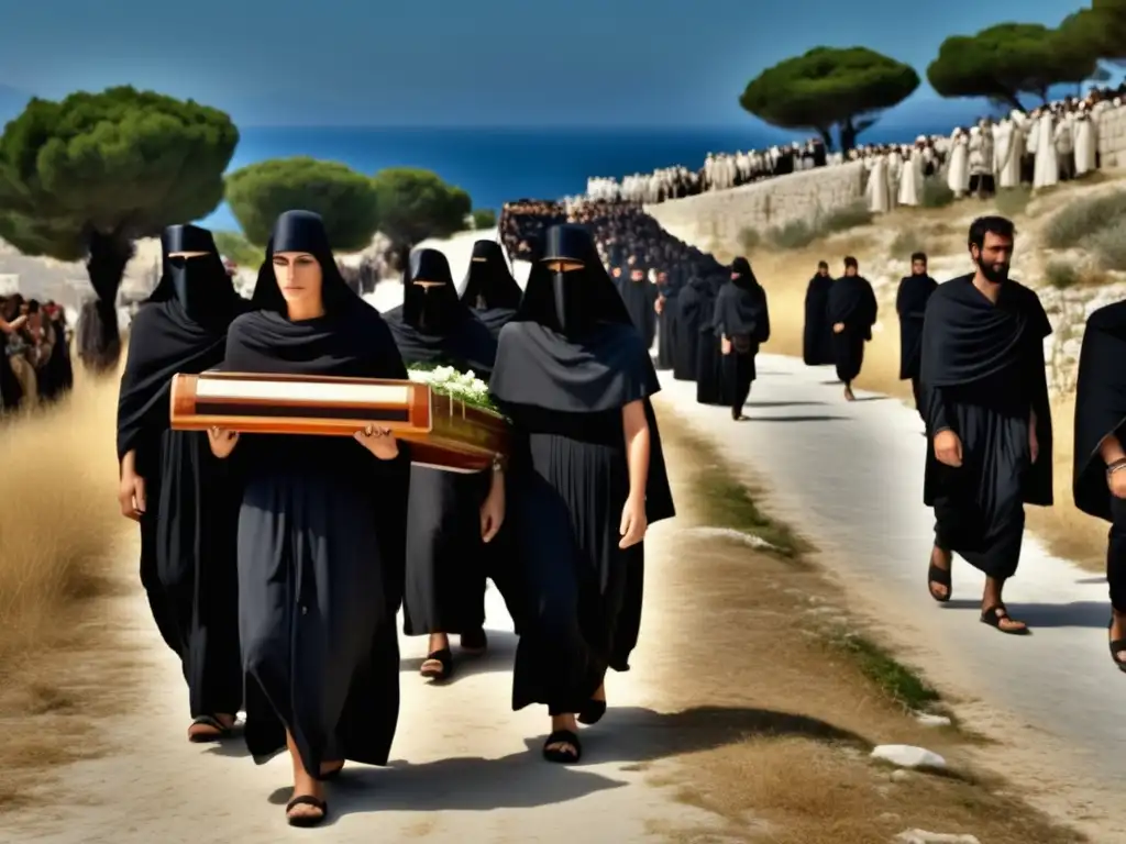 Procesión fúnebre en Grecia: música y solemnidad