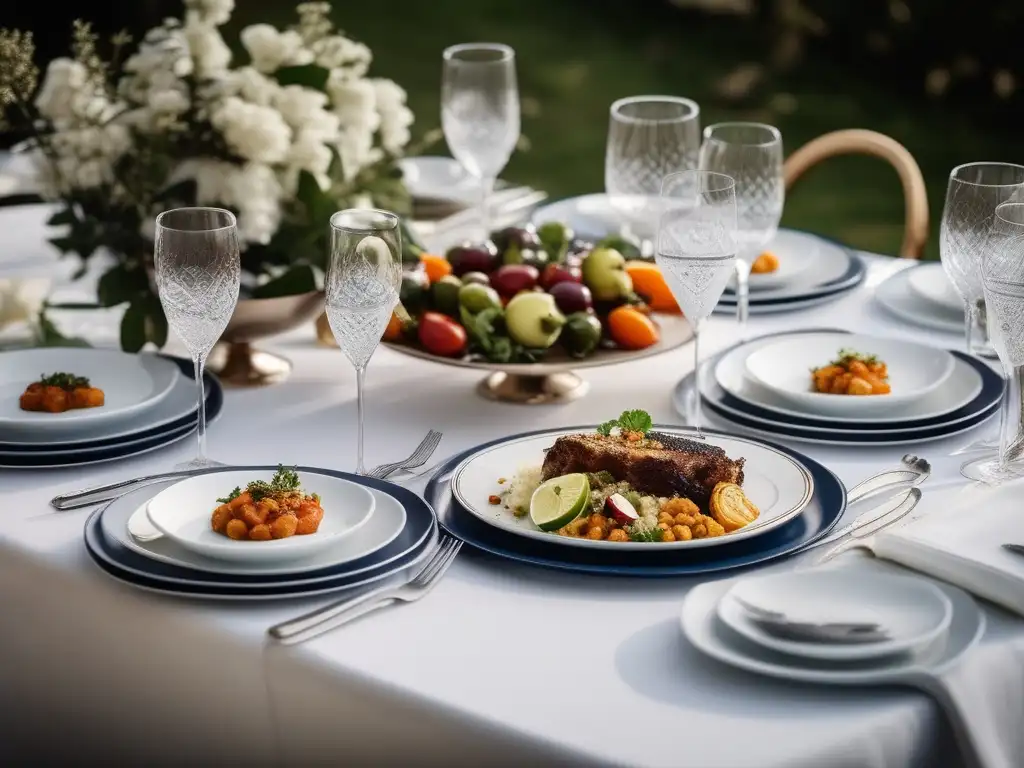 Festividad y platos típicos de la Grecia Clásica: mesa adornada con comida tradicional griega en la celebración del festival Thesmophoria