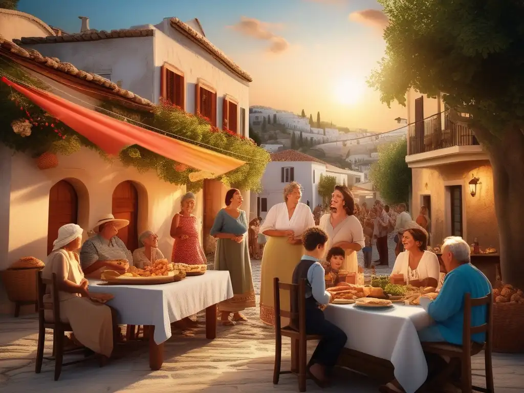 fiesta familiar en un vibrante pueblo griego 67 1