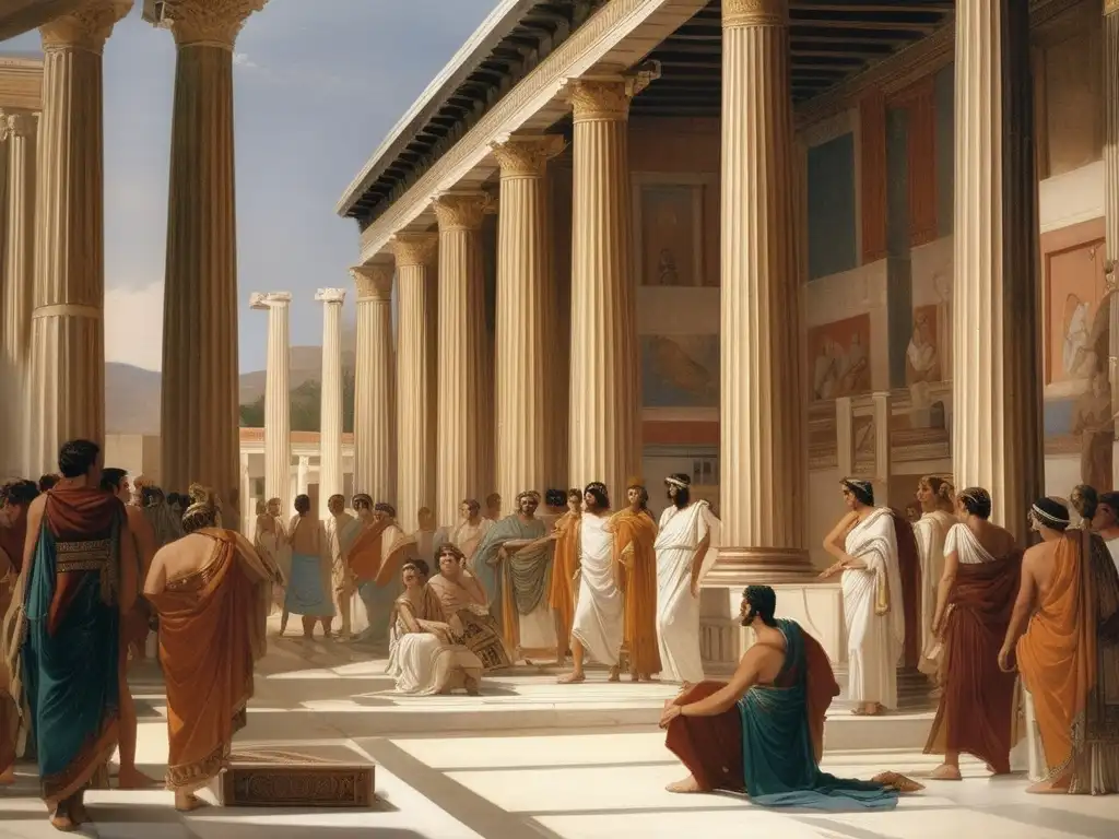 La Toga y el Himatión: Vestimentas que definen la cultura de la Antigua Grecia 8 gran salon ancient greece 40 1
