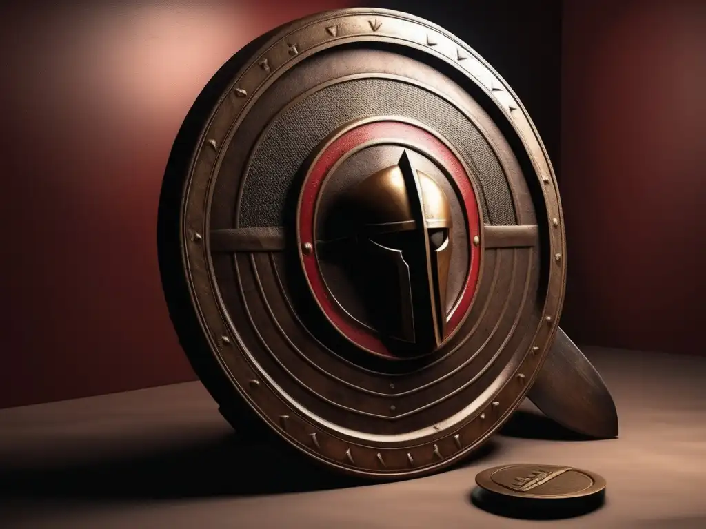 Herramientas de guerra en Esparta: escudo espartano, lanzas, xifos y simbolos de la antigua Sparta