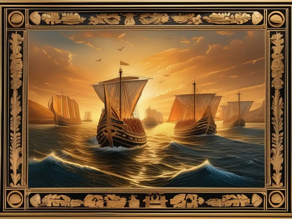 Batalla de Salamis: triremes griegos enfrentan flota persa