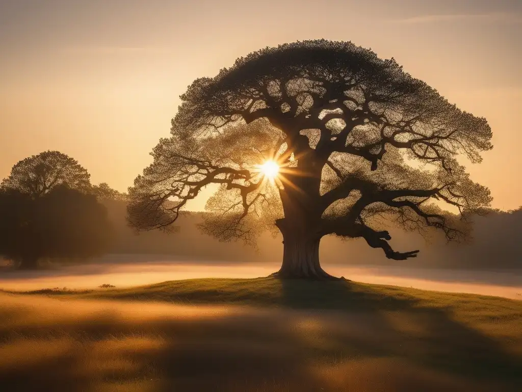 Paisaje sereno con árbol antiguo: Filosofía Elea: ser inmutable