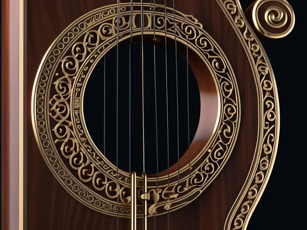 Instrumento icónico de la música griega: Lyre con detalles intrincados y su influencia en los Juegos Píticos