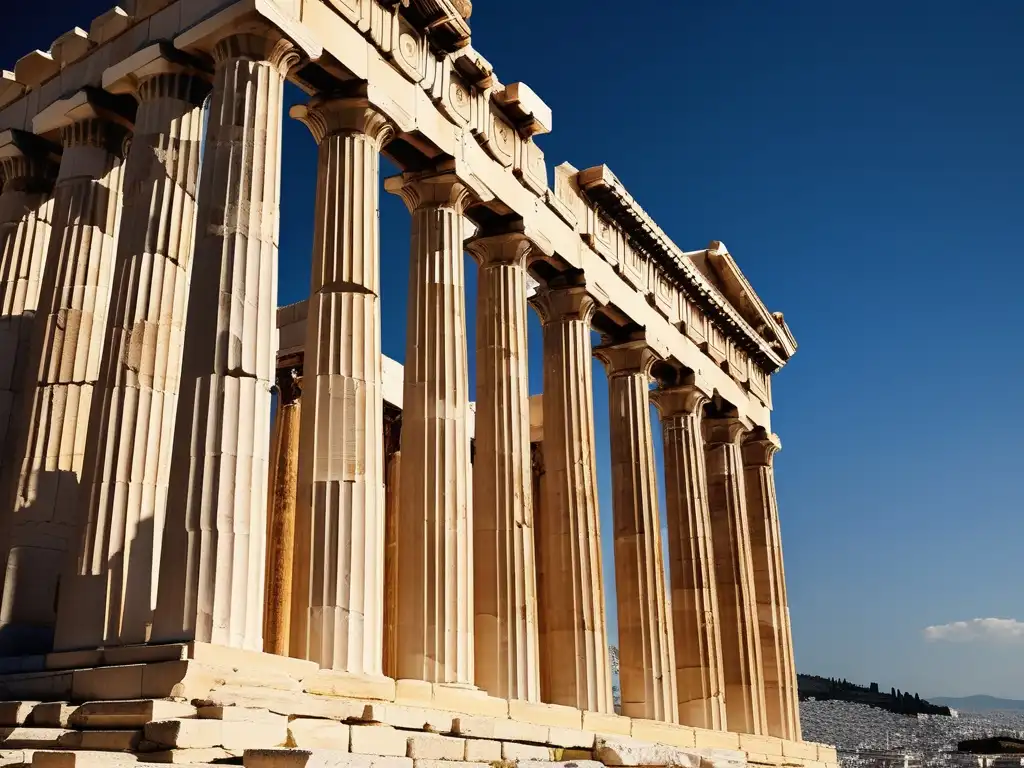 Impresionante imagen del Partenón en Atenas, destacando la importancia de la física y matemáticas en la Antigua Grecia