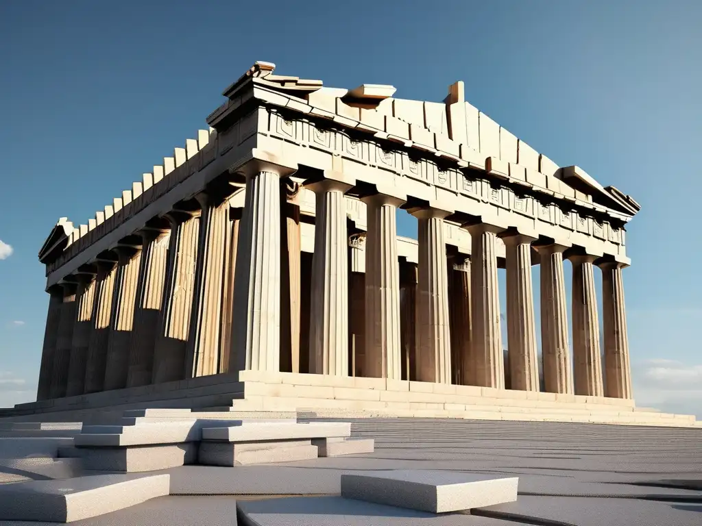 Influencia matemática griega en arquitectura monumental: Parthenon en detalle