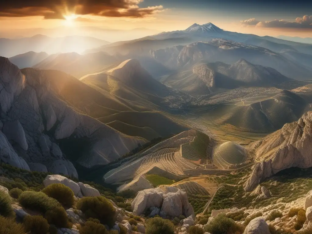 Paisaje antiguo de Grecia: Montañas, ríos, templos - Interpretación geográfica de la Antigua Grecia