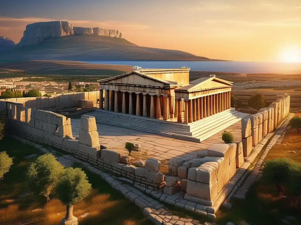 Potencia militar de Corinto en la Antigua Grecia: imagen impresionante de la ciudad antigua con soldados marchando